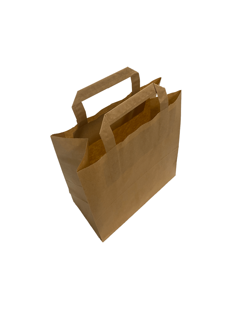 Eco Paper Shopping Bags Brown 220+100x280mm - 50 pcs