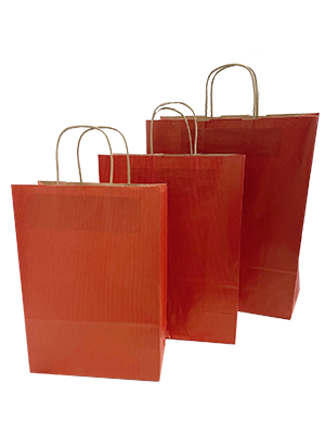 Paper Carry Bags Dk Red 320+120x410mm