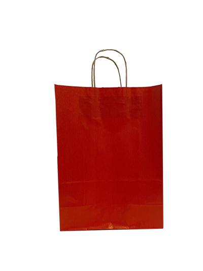 Paper Carry Bags Dk Red 260+120x350mm - 50 pcs