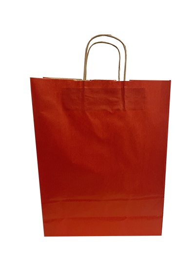 Paper Carry Bags Dk Red 320+120x410mm - 50 pcs