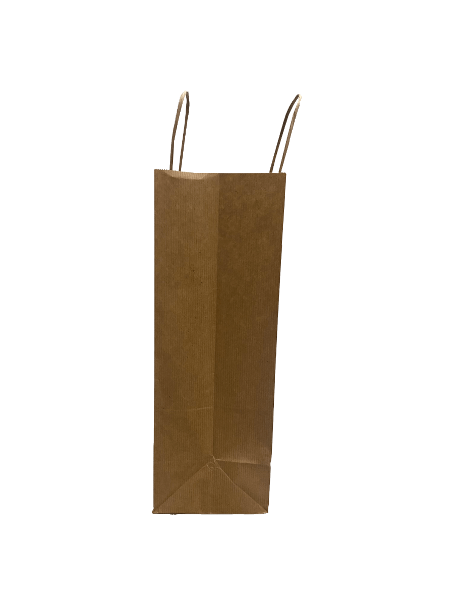 Paper Carry Bags Brown 260+120x350mm - 50 pcs