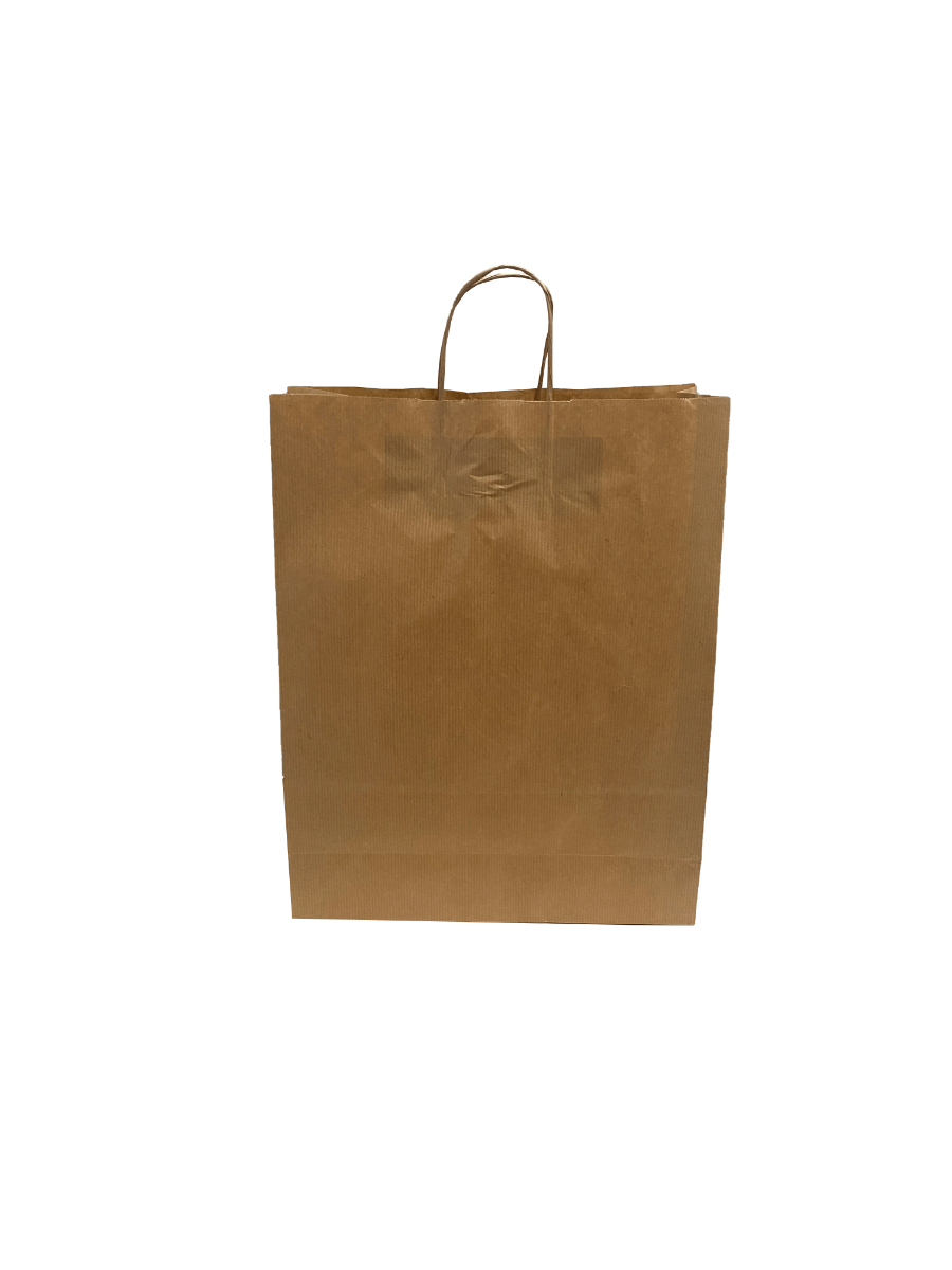 Paper Carry Bags Brown 320+120x410mm