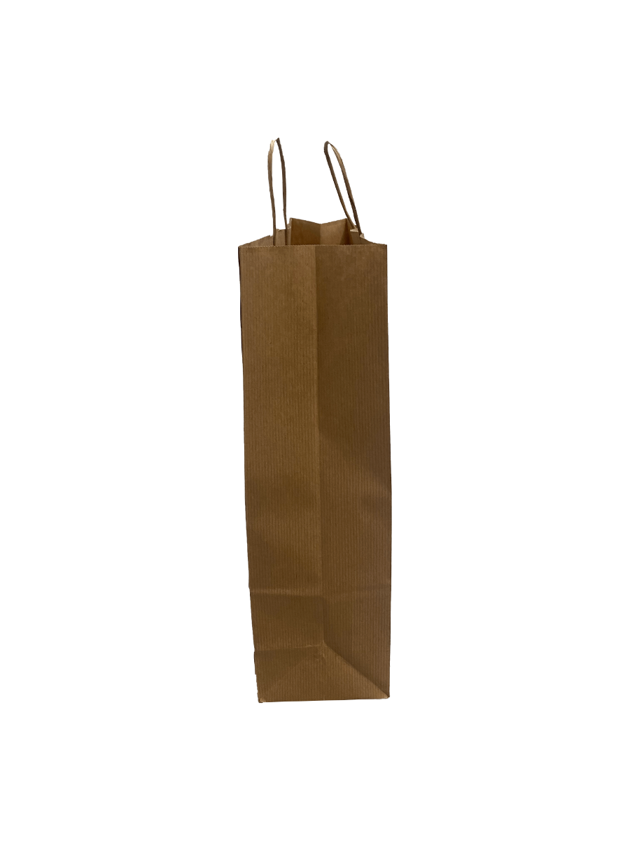 Paper Carry Bags Brown 320+120x410mm - 50 pcs