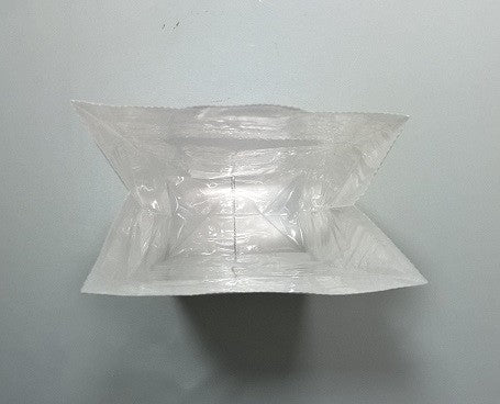 Block Bottom Bags Kraft White 105x65x330mm 80 g/m2 with 30my OPP Foil Window | 1kg - 100 pieces