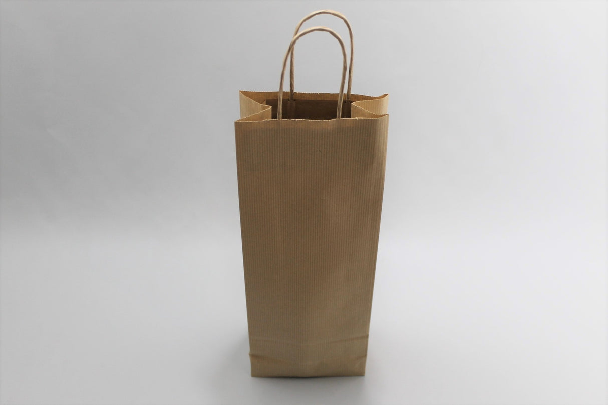 Paper Wine Gift Bags Kraft 140x80x390mm - 50 pcs