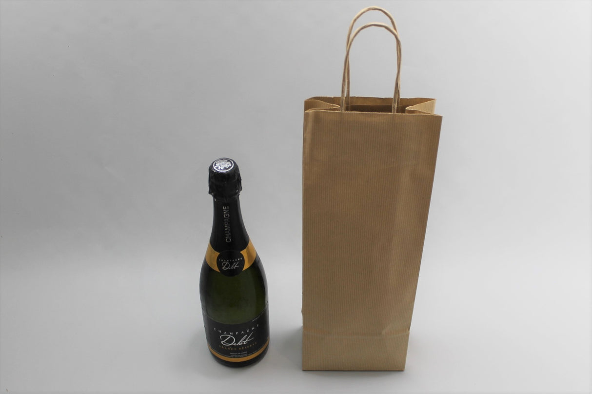 Paper Wine Gift Bags Kraft 140x80x390mm