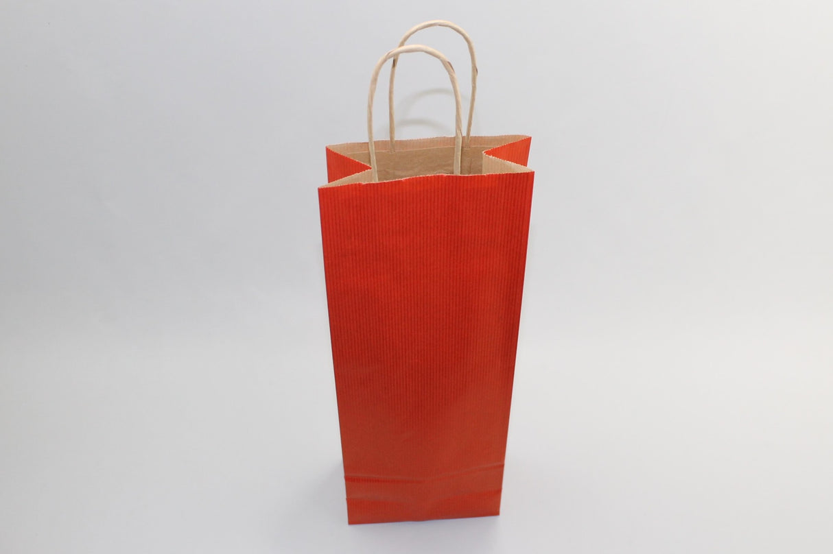 Paper Wine Gift Bags Dk Red 140x80x390mm - 50 pcs