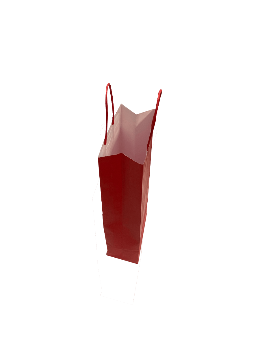 Paper Wine Gift Bags Red 140x80x390mm - 50 pcs