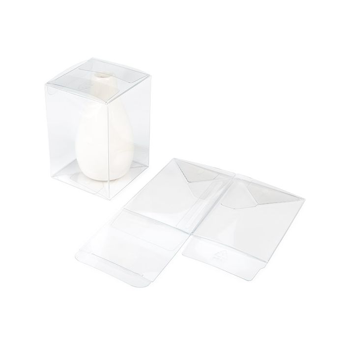 rPET Crystal Clear Pop & Lock Box 64x64x92 mm - 25 pieces
