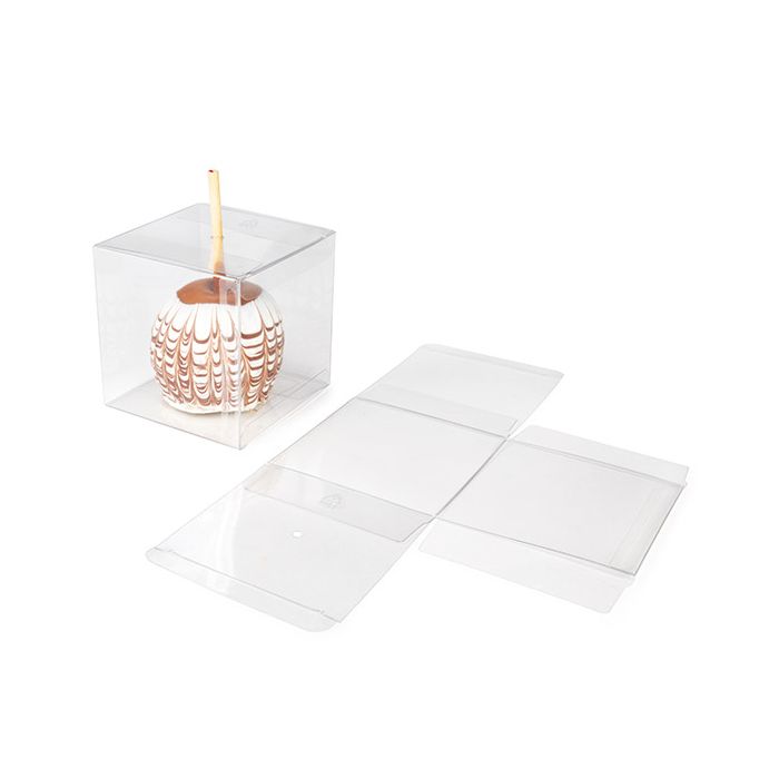 rPET Crystal Clear Box w/ hole 102 x102 x102 mm - 25 pieces