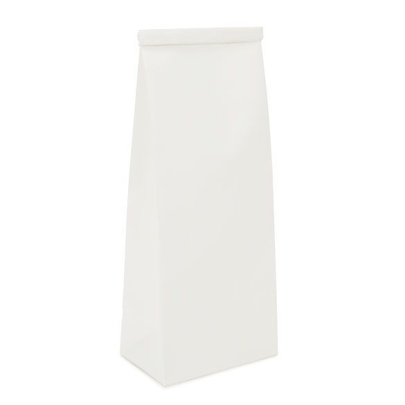 Block bottom Bags Tin Tie Closure White 86x64x197mm