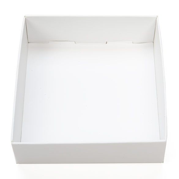 White Kraft Gift Boxes Bottom 10.5x2.5x10.8cm - 25 pcs
