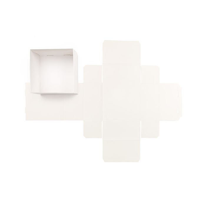 Kraft Box Bottom White 152x76x152 mm - 25 pieces