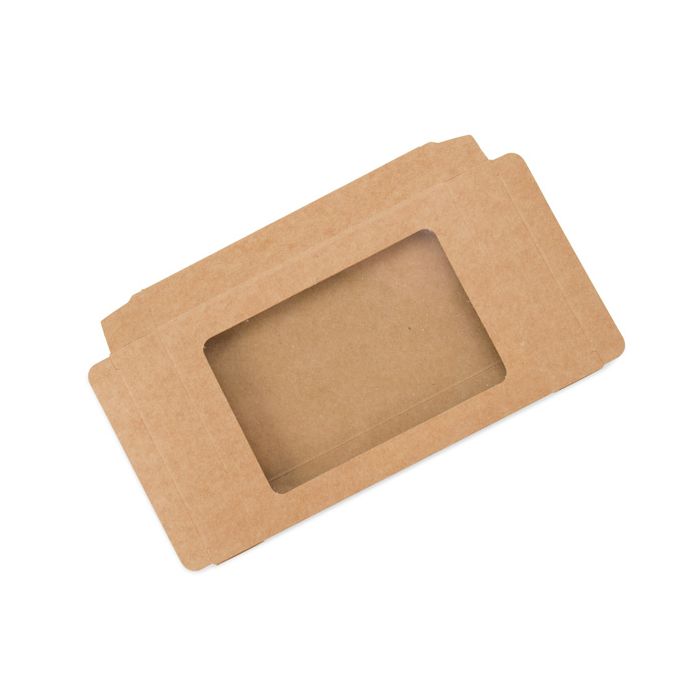 Kraft Gift Boxes with Window 125x13x168mm - 25 pieces