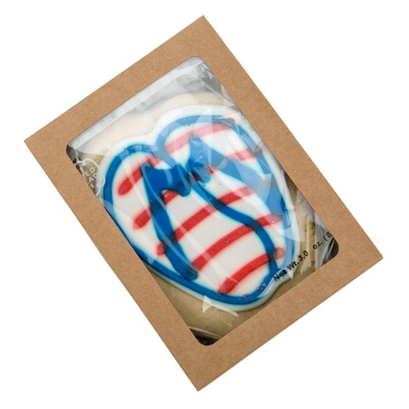 Kraft Gift Boxes with Window 102x21x138mm - 25 pieces