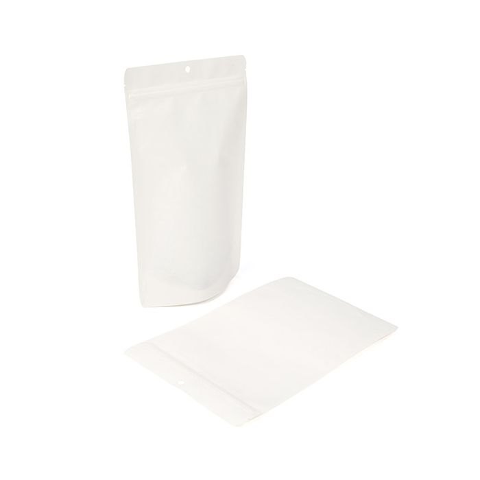 Stand Up Pouches White Kraft Eco-fiendly 172x89x286 mm - 100 pieces
