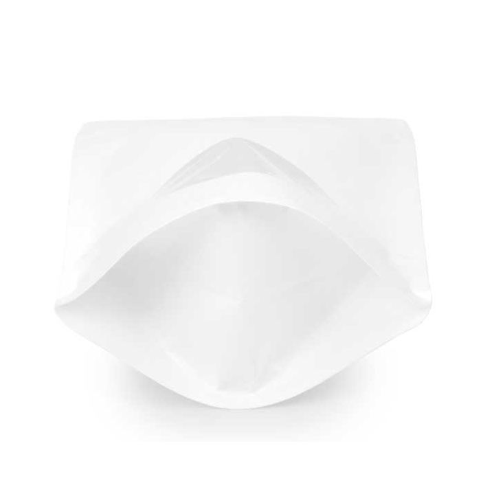 Stand Up Pouches Kraft White with oval Window 149x89x232mm | 312 grams - 100 pieces