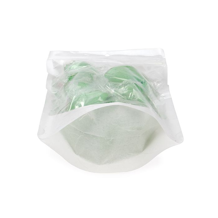 Eco Friendly Stand Up Pouches Rice Paper Transparent/White 149x89x232mm - 100 pcs