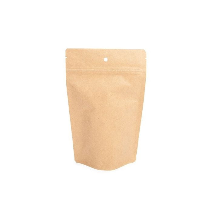 Stand Up Pouches Kraft | 113 grams | Hang hole | 130x79x206mm - 100 pcs