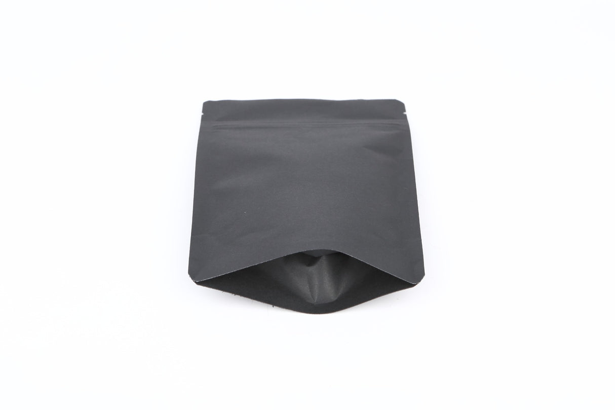 Eco Stand Up Pouches Black Kraft 102x60x152mm - 100 pcs