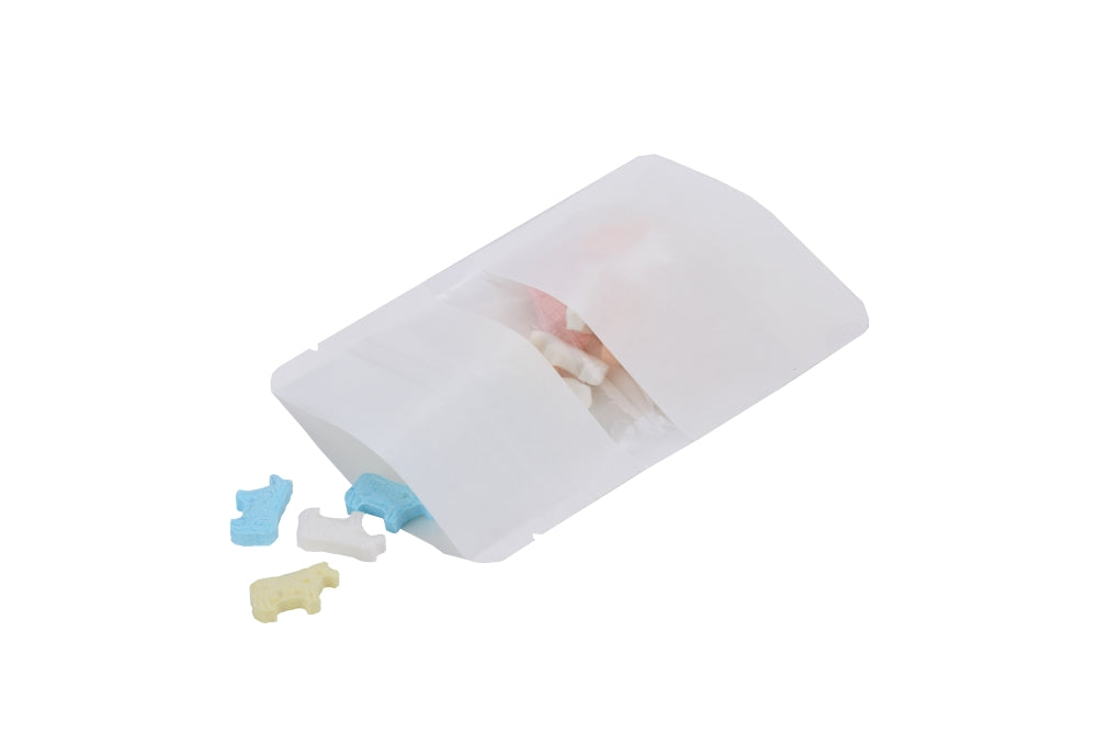 Stand Up Pouches White Kraft | 28 grams | 8x5x13 cm - 100 pcs