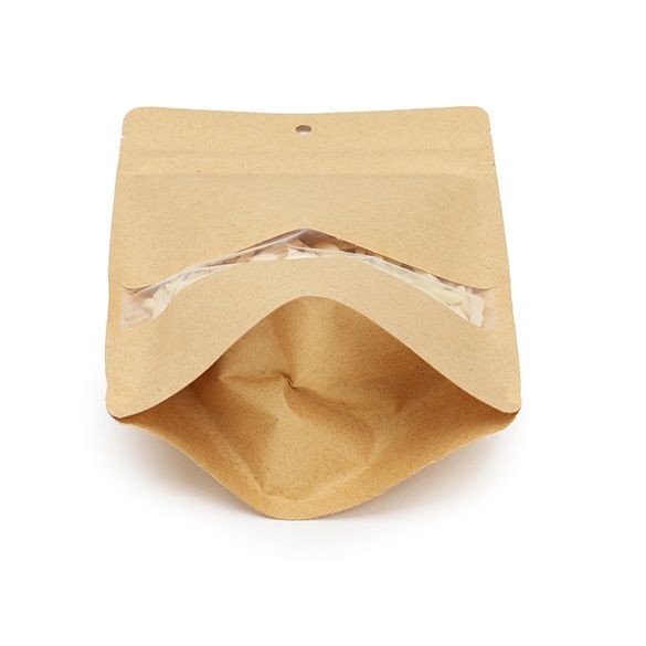 Stand Up Pouches Kraft 130x80x205mm | 113 grams with Hang Hole - 100 pieces