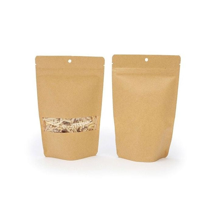 Stand Up Pouches Kraft 100x60x150mm | 57 grams with hang hole - 100 pieces