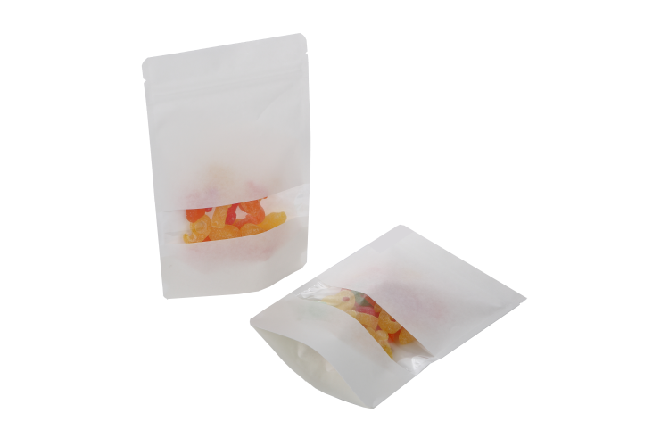 Stand Up Pouches White Kraft | 113 grams | 130x80x205mm - 100 pcs