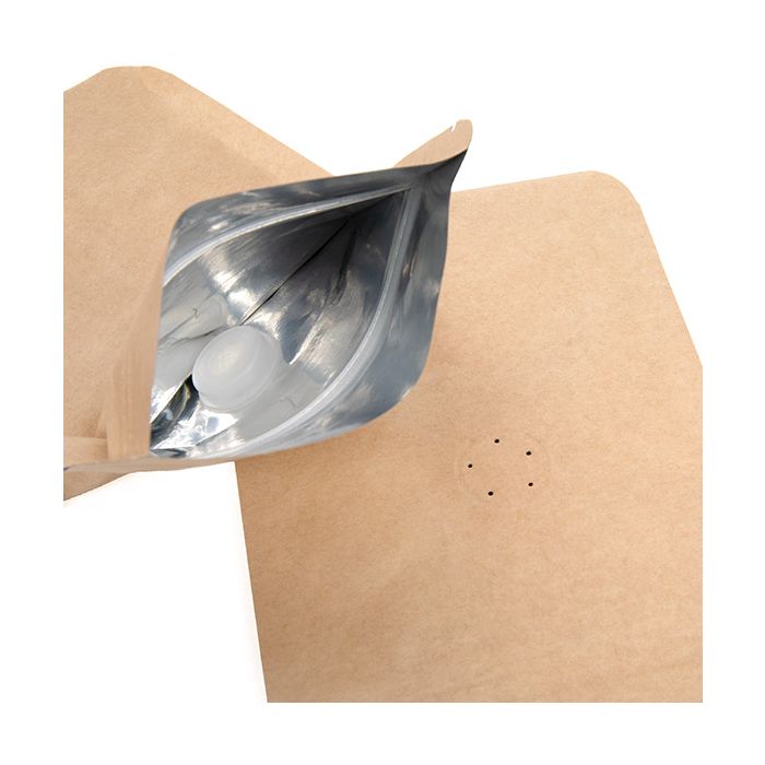 Stand Up Pouches Kraft 102x60x152mm | 57 grams | w/Valve - 100 pcs