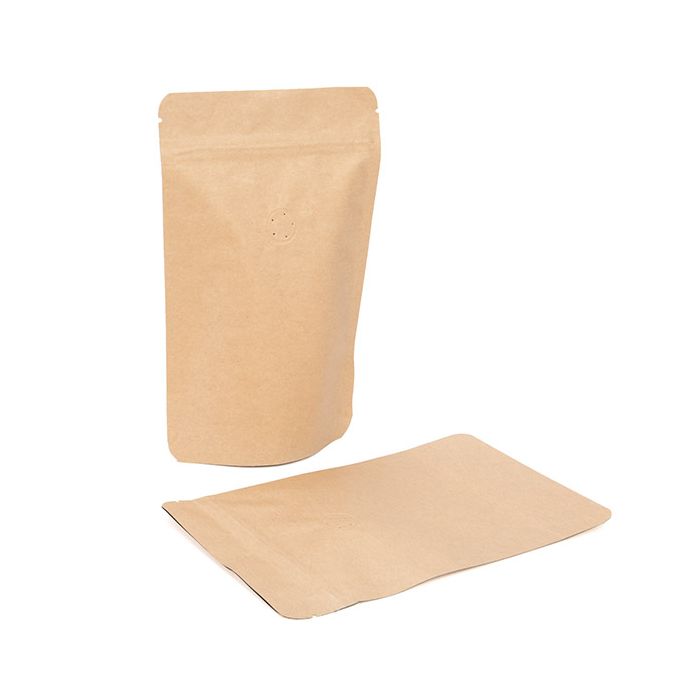 Stand Up Pouches Kraft 130x79x206mm | 113 grams | w/Valve - 100 pcs