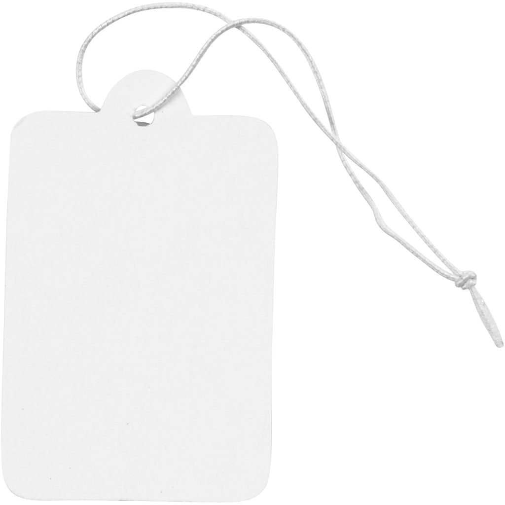 Manila Labels White elastic 25x40mm 