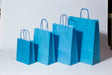 Paper Carry Bags Blue 320+120x410mm 