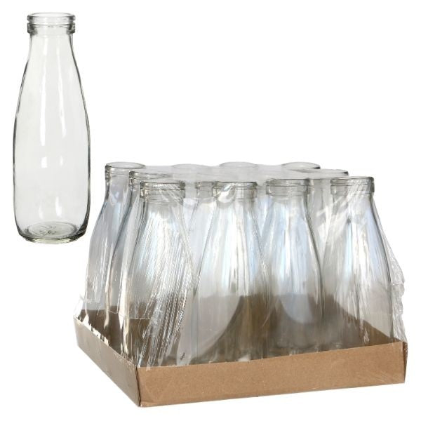 Glass Milk Bottle 500ml 210x7mm - 12 pcs