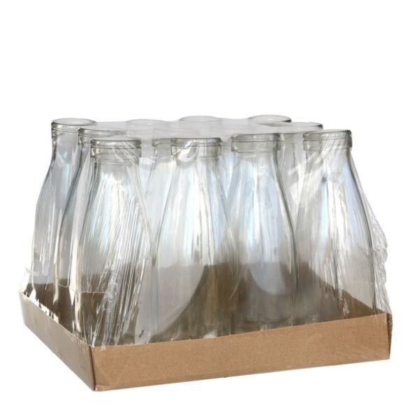 Glass Milk Bottle 500ml 210x7mm - 12 pcs