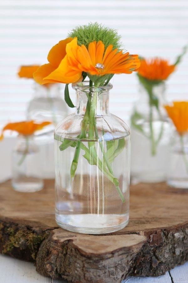 Glass bottle Ø70 h: 120 mm Transparent - 20 Pcs
