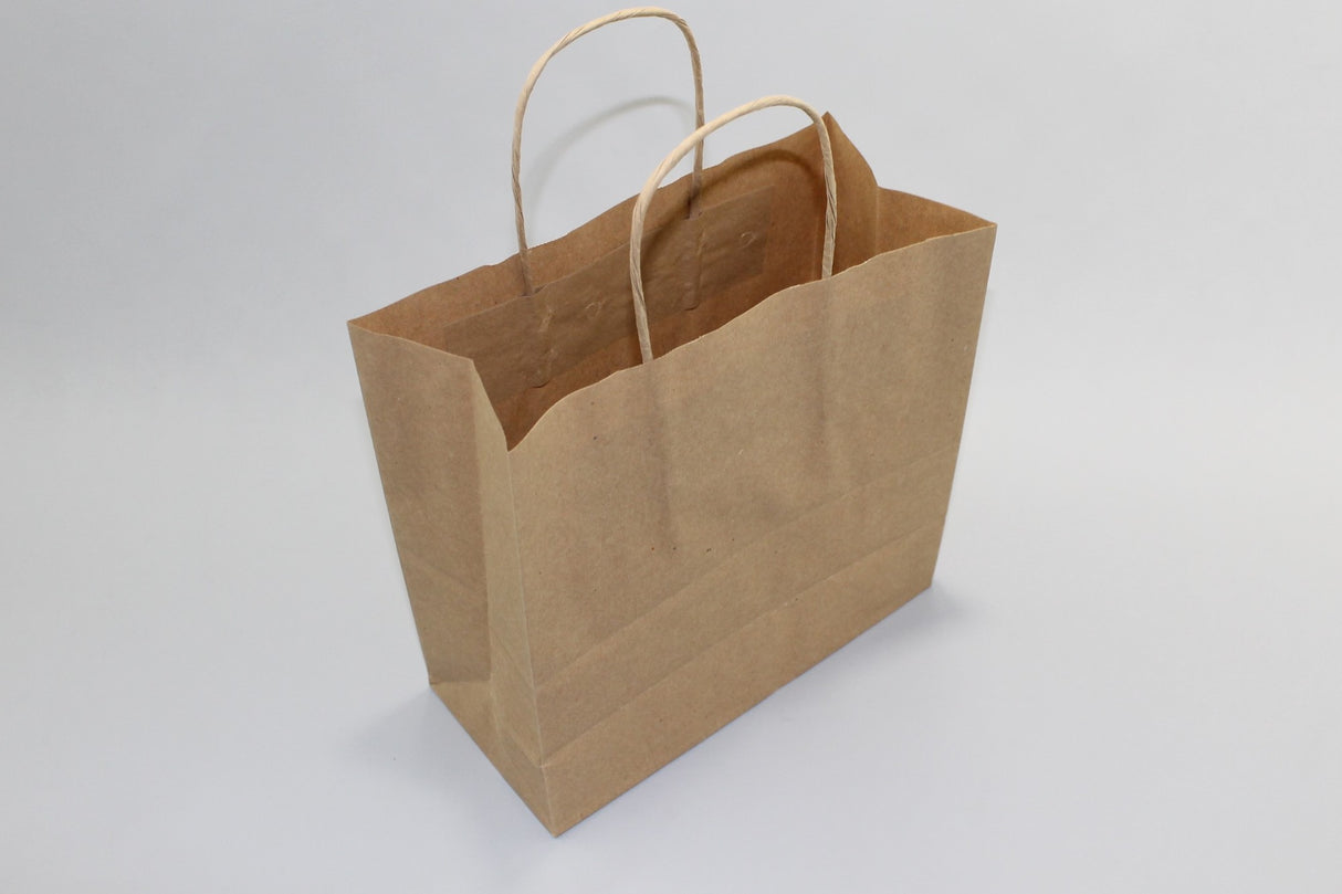 Paper Carry Bags Brown 260+120x350mm - 50 pcs