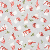 Gift wrap, Santa with a large hat, W: 70 cm, 80 g, 2 m/ 1 roll [HOB