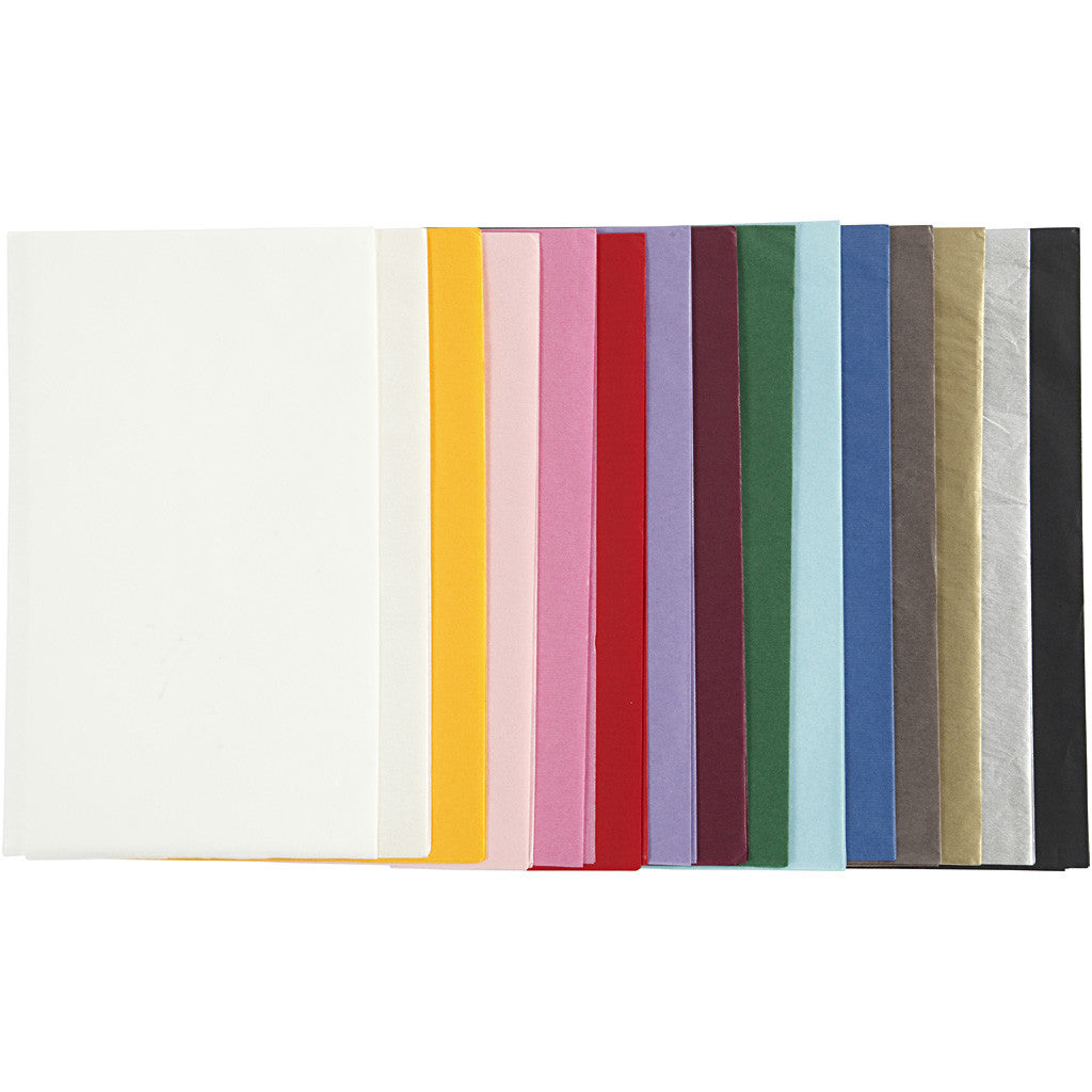 Tissue Paper, sheets 50x70 cm, 14 g, asstd colours 