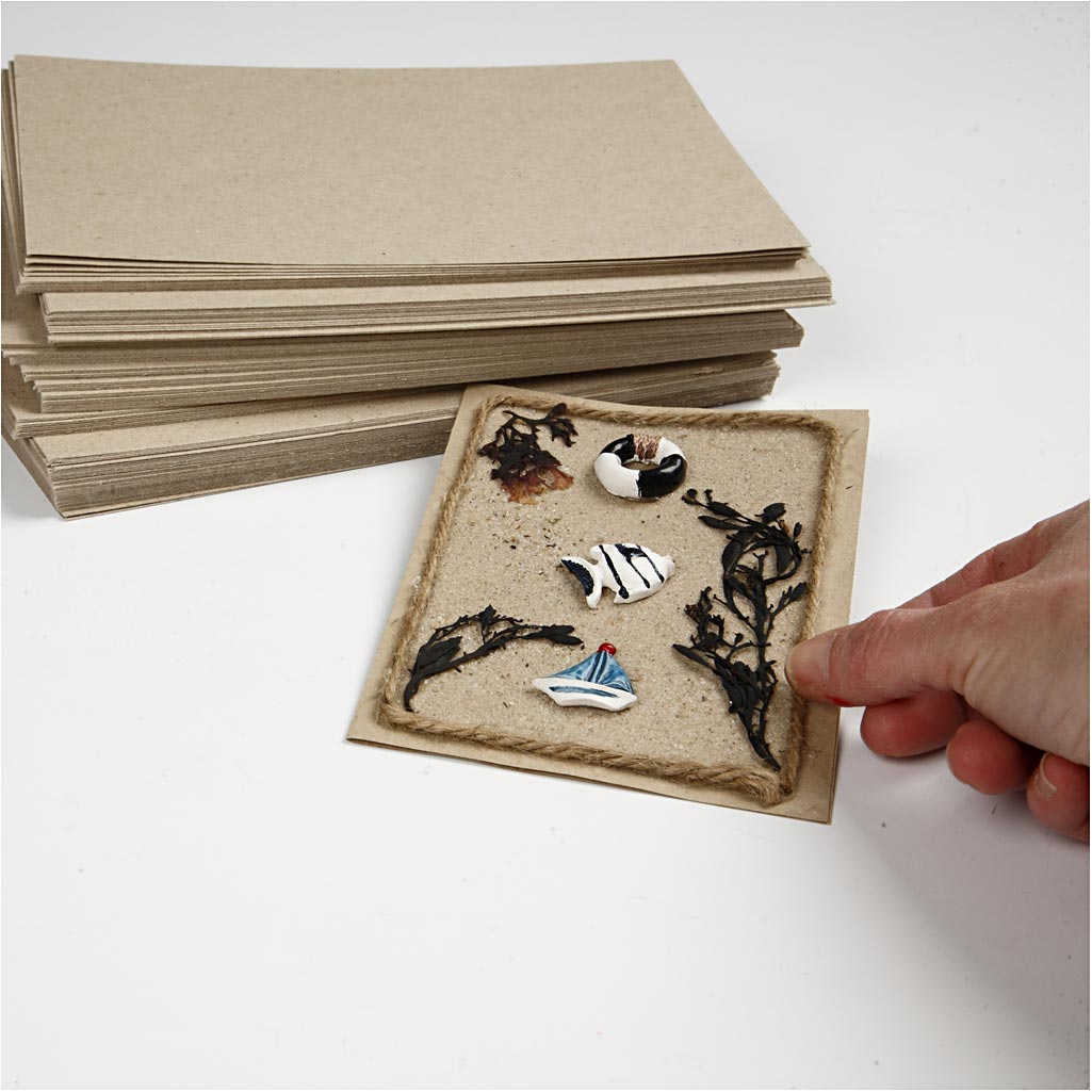 Recycled Cardboard sheets A5 148x210mm - 125 pcs