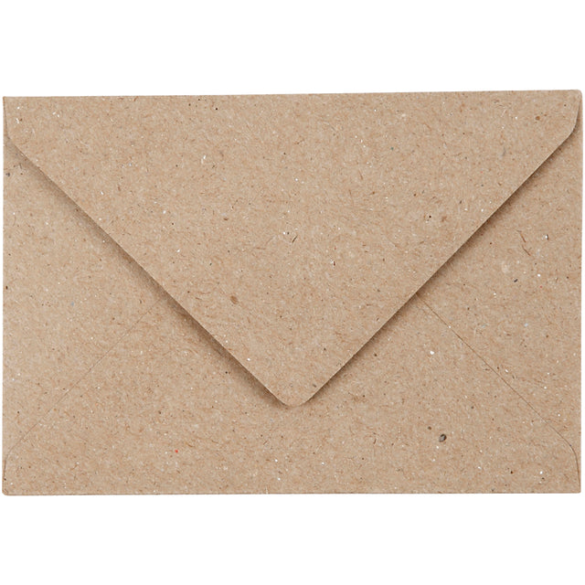 Recycled Envelopes, beige, envelope size 7,8x11,5 cm, 120 g 