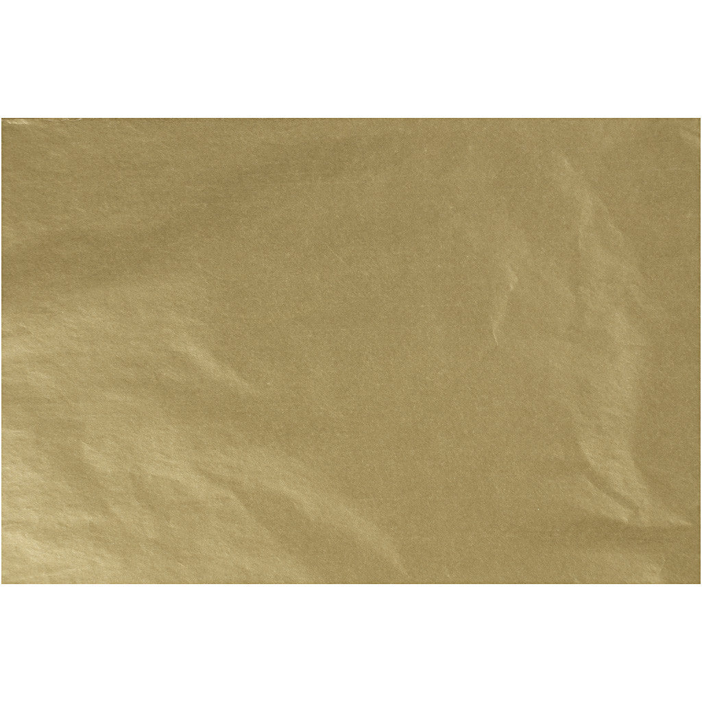 Tissue Paper, sheets 50x70 cm, 14 g, gold - 25 sheets
