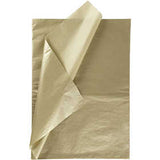 Tissue Paper, sheets 50x70 cm, 14 g, gold - 25 sheets