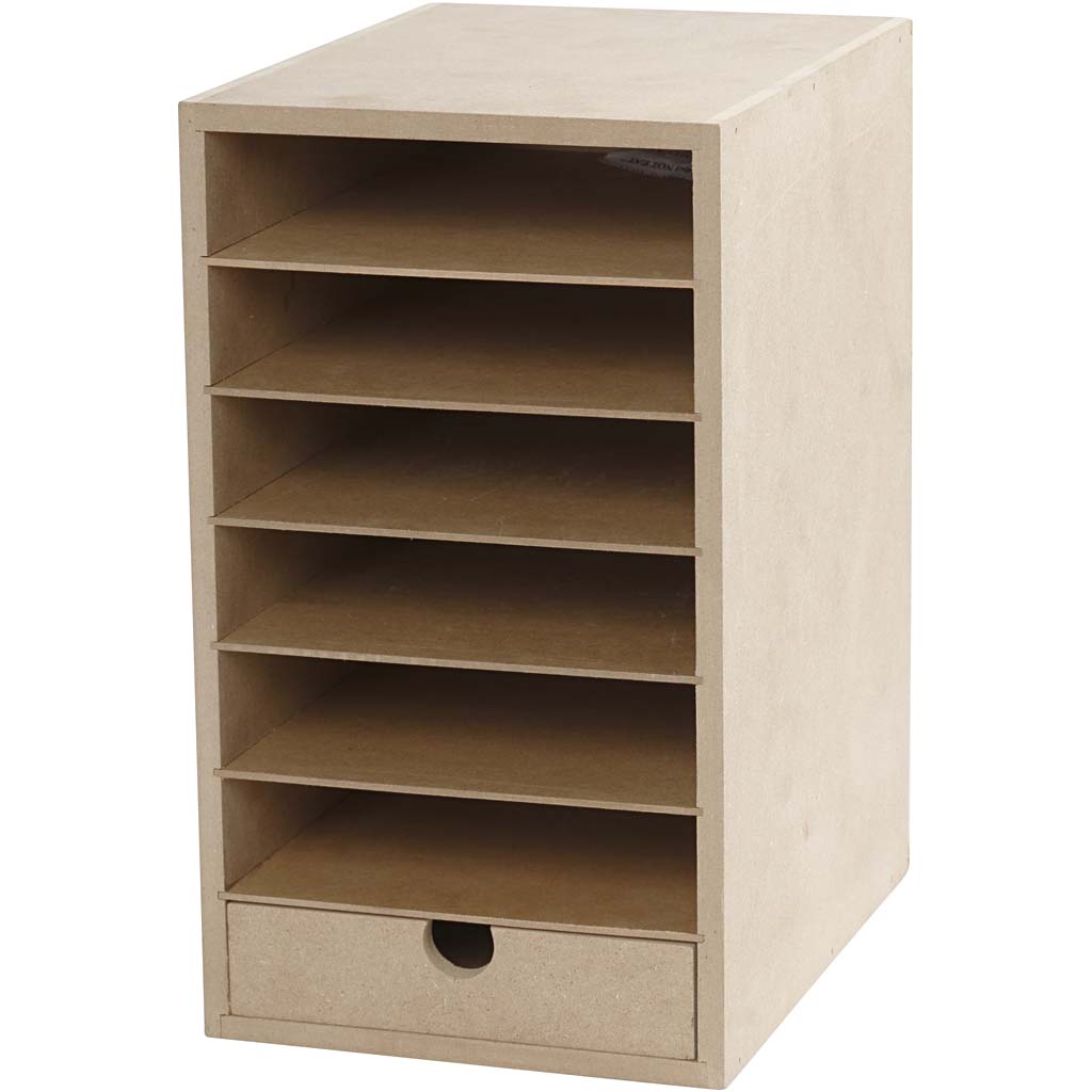 Storage Cabinet Wood White Drawer for A5 Paper 