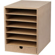 Storage Cabinet Wood White Drawer for A4 Paper 