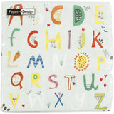 Table Napkins, Alphabet, size 33x33 cm - 20 pcs