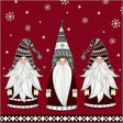 Table Napkins, Gnomes, size 33x33 cm 