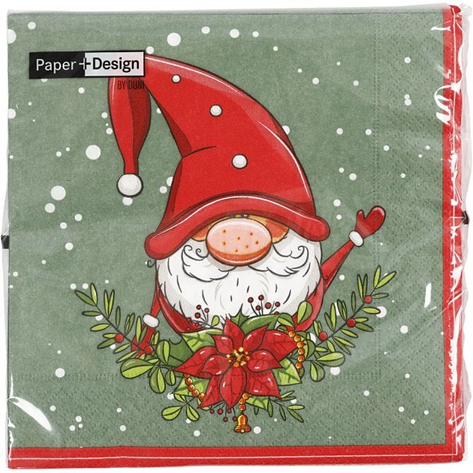 Table Napkins, Tomte, size 33x33 cm - 20 pcs