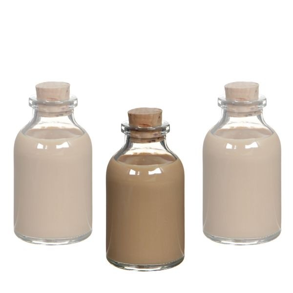 Glass Bottle Mini White cork 20ml 60x30mm - 105 pcs