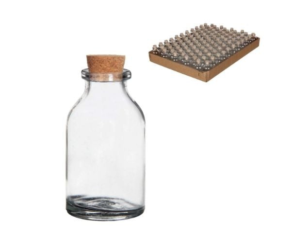 Glass Bottle Mini White cork 20ml 60x30mm - 105 pcs