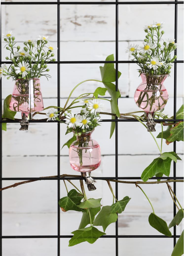 Vases on clip assorted of 3 pieces Pink (1 pcs.) [IFS-28094]